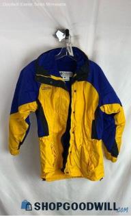 Columbia Women's Yellow/Blue Nylon Jacket - Sz S