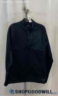 Spyder Men's Black 1/2 Zip Knit Hybrid Tech Sweatshirt - Sz L