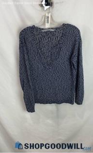 Athleta Women's Heather Blue Knit Pullover Sweater - Sz M