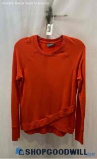 Athleta Women's Orange Crossover Sweater - Sz XS