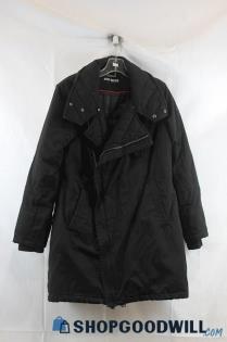 Steve Madden Womens Black Parka Jacket Sz M