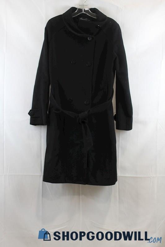 Kenneth Cole Women's Black Trench Coat SZ 12
