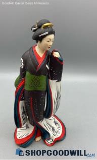 Utamaro 1982 Kyoto Imperial Porcelain Iris Maiden 8.5" Tall Figurine Decor