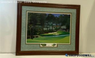 'The Dream Course-12th Hole Augusta" Framed Elizabeth Peper Sign Print 1428/10k