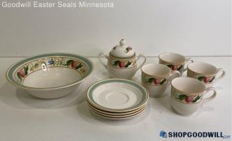 Keltcraft 11pc 'Country Wood' 9226 Saucers & Cups + More