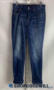 Chico's Women's Blue Wash Girlfriend Slim Leg Jean - Sz 2