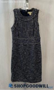 Michael Kors Women's Navy/White Tweed Sheath Dress - Sz 6