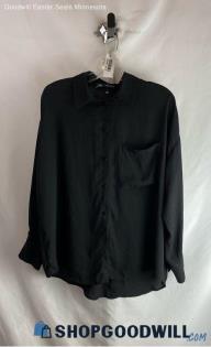 Zara Women's Black Button Up Shirt - Sz S