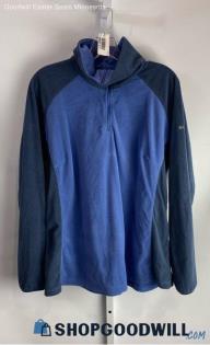 Columbia Women's Blue Lightweight Fleece 1/4 Zip Sweatshirt - Sz XXL