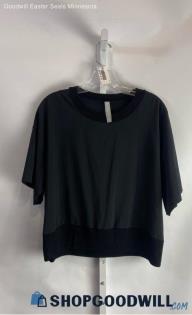 Athleta Women's Black Cropped Shirt - Sz L