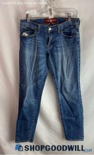 Lucky Brand Women's Weathered Blue Medium Washed Ankle Jeans - Sz 2