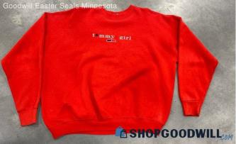 Tommy Girl Red LS Sweatshirt by Fruit of the Loom Best - Sz XXXL