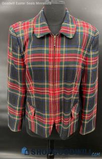 Tabi International Women's Tartan Plaid blazer- Sz 10