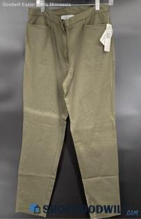 Jones Wear Women's Cotton/Spandex Lycra Army Green pants - Sz 12 - NWT