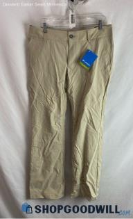 NWT Columbia Women's Beige Lightweight Textured Straight Ankle Pants - Sz 12