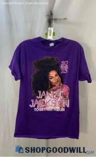 Janet Jackson Unisex Purple/Pink Together Again Concert T-Shirt - Sz M