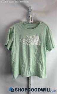 The North Face Women's Pale Green Relaxed Fit Logo Graphic T-shirt - Sz XL