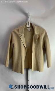 Chico's Women's Beige Sparkly Blazer - Sz S