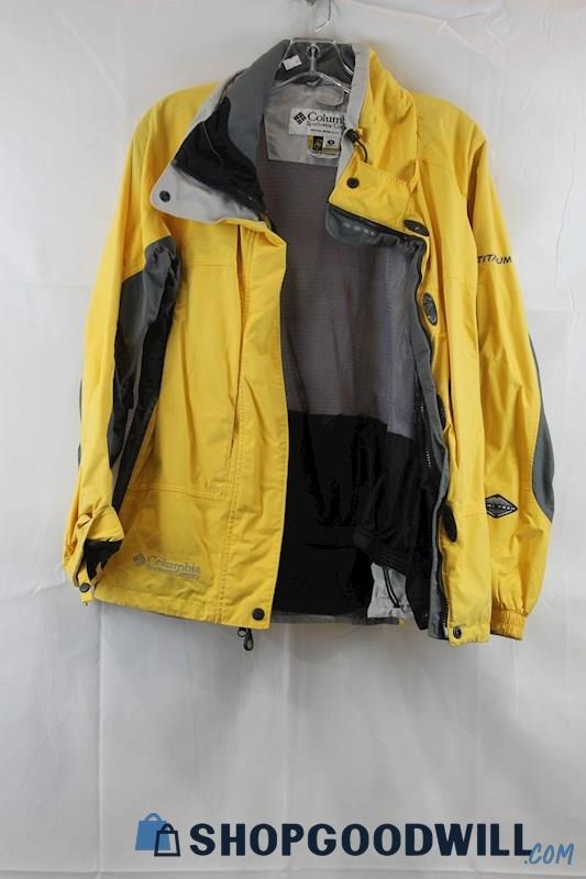 Columbia Women's Yellow/Gray Windbreaker Jacket SZ M