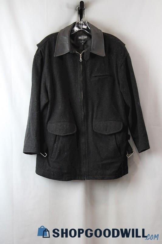 Braetan Men's Black Wool Coat SZ-M