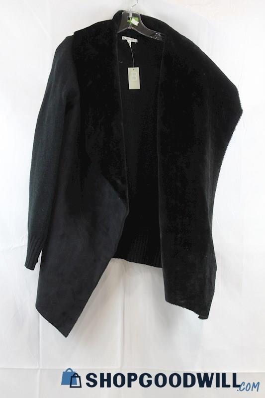 NWT Maurices Women's Black Suede Knit Coat SZ L