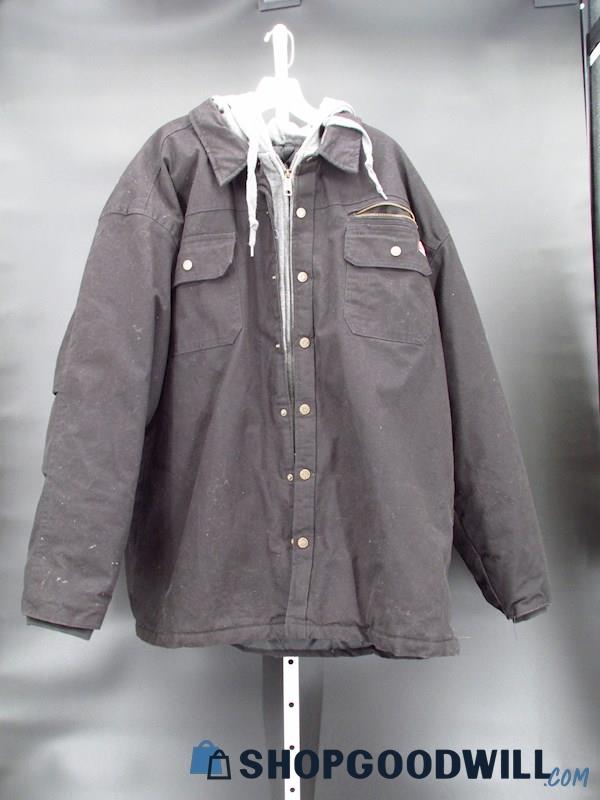 Wrangler Workwear Men's Black Hoodie Lined Work Jacket Size 3XL/54-56
