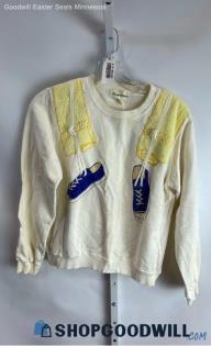 Sanger Harris Women's White Crewneck Sweater - Sz M