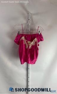 Victoria's Secret VTG Women's Pink Satin 2 PC Sleep Short - Sz M