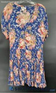 American Angel Women's Blue & Floral Rayon dress - Sz M