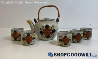 Ceramic Floral Flower Tea Set