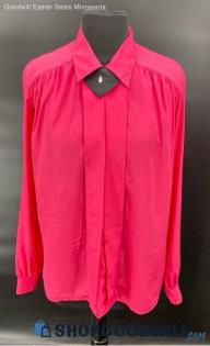 Worthington Women's HOT PINK Classic Polyester LS shirt - Sz 14