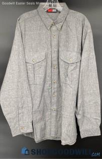 Today's News Men's Grey LS Cotton shirt - Sz L