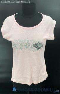 Harley-Davidson Junior Pink SS T- shirt - Sz L