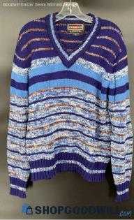 Youngbloods Men's Blue Stripe Virgin Acrylic sweater - Sz XL