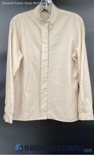 Adelaar Women's Soft Beige LS Polyester Dress shirt - Sz M