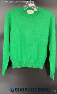 Q Junior Kelly Green LS Knit Sweater - Sz M