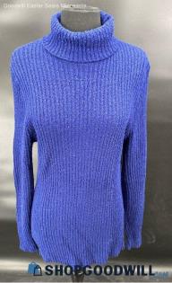 Sears Kings Road Shop Men's Royal Blue Turtle neck LS sweater - Sz XL