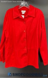 Great Cavalier Women's Red LS Cotton shirt - Sz L - NWT