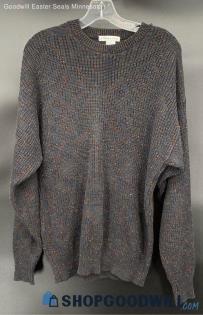 Claiborne Men's black & Speckled LS sweater - Sz L