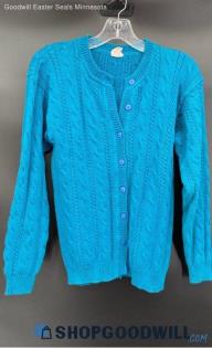 Hanna Girl's Teal LS Cotton sweater