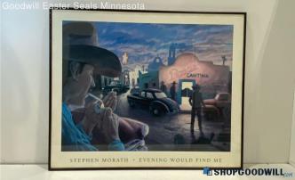 Stephen Morath Framed "Evening Would Find Me" Western Themed Print Unsigned PU