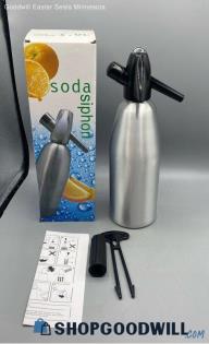 Soda Siphon 2.0l Stainless Steel Home Soda Maker Sparkling Drinks Machine Iob