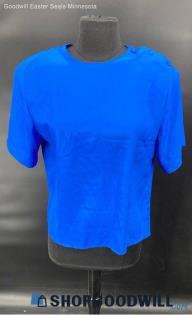 Peters & Ashley Women's Cobalt Blue SS Polyester blouse - Sz 8