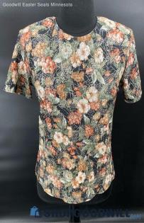 Notations Petites Women's Black & Floral SS Polyester shirt - Sz P