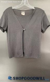 Knapp Studio California Women's black Poly/Spandex SS shirt - Sz M