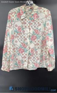 The American Collection Women's LS Floral shirt - Sz 10