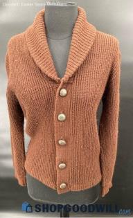 Unbranded Women's Brown button front acrylic sweater - Sz S