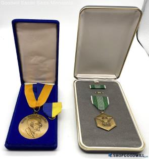 Paul Harris Fellow Medal & Military Merit Medal