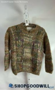 Point Of View VTG Women's Brown Multicolor Knit Sweater - Sz M