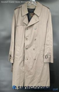 Botany 500 Men's Dark Taupe Trench Coat w/Liner - Sz 40L